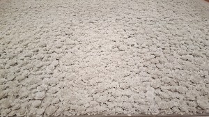 Floor of ceramic flowers by Ai Weiwei. A feat, sure, and flat, but not for feet. 