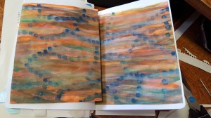 Works in process. Paint 20 years ish ago, wait, then cut up. 