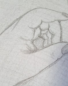 Actual sketch of my very hand, done by my very hand, about a six or seven years ago. 